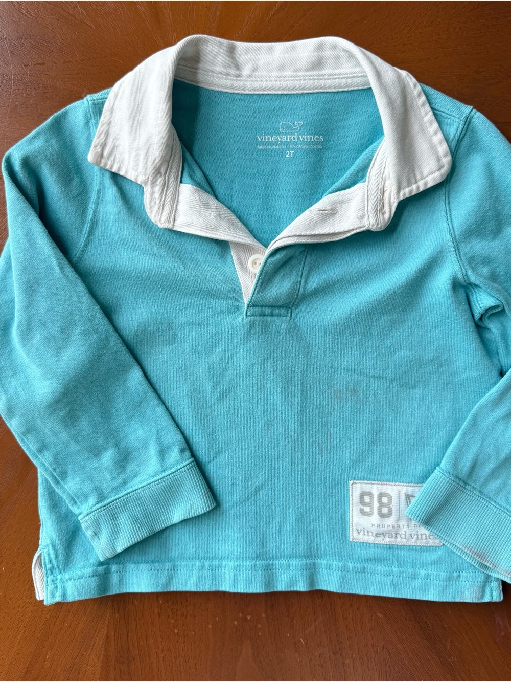 2T vineyard vines blue rugby shirt